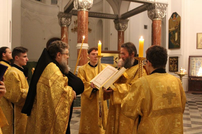 Всенощное бдение, память преподобных Кирилла и Марии, родителей прп. Сергия Радонежского.