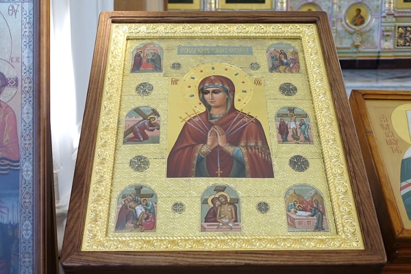 Список мироточивой чудотворной иконы Божией Матери «Умягчение злых сердец – Донецкая» в нашем монастыре