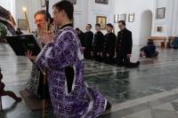 Воскресная вечерня. Чин Пассии в Крестовоздвиженском соборе нашей обители