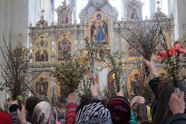 Вербное Воскресенье в Свято-Николаевском монастыре