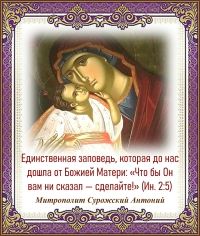 МИТРОПОЛИТ СУРОЖСКИЙ АНТОНИЙ