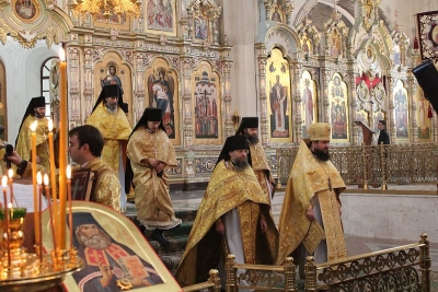 Возведение в сан игумена наместника Свято-Николаевского монастыря иеромонаха Иеронима (Миронова)