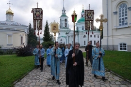 Служба погребению Божией Матери в Крестовоздвиженском соборе Свято-Николаевского мужского монастыря