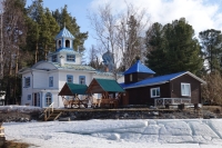 Божественная литургия на праздновании похвалы Пресвятой Богородицы в храме во имя иконы Божией Матери Живоносный источник Актайского скита нашего монастыря