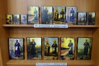Освящение икон, изготовленных в монастыре