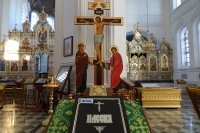 Вечерня. Чин Пассии в Крестовоздвиженском соборе нашей обители