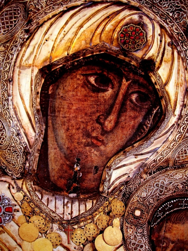 О явлении Богородицы одному отчаявшемуся паломнику, которого привратник афонского монастыря Иверон принял за пирата, притворившегося нищим, и закрыл ворота перед его носом.