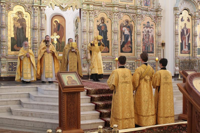 Неделя 26-я по Пятидесятнице: Воскресные богослужения в Крестовоздвиженском соборе.