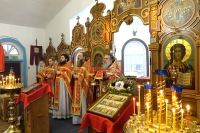 Божественная литургия И Крестный ход в престольный праздник храма в честь иконы Богородицы «Живоносный Источник» в Актайском скиту