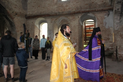 Первая Божественная Литургия в Старо-Покровском храме