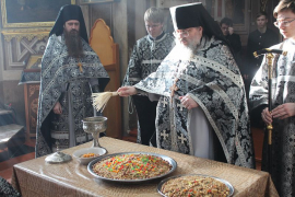 Освящение колива в Преображенском храме на первой седмице Великого Поста