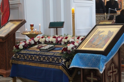 Престольный праздник в Успенском пределе Крестовоздвиженского собора